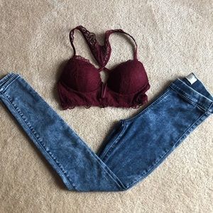 PINK pushup bralette & Hollister Jeggings